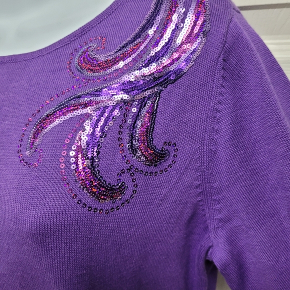 Bob Mackie Sequined Sweater - Picture 3 of 11